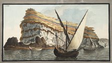 View from the sea of the promontory, Capo dell'Arco in the island of Ventotiene, 1776.