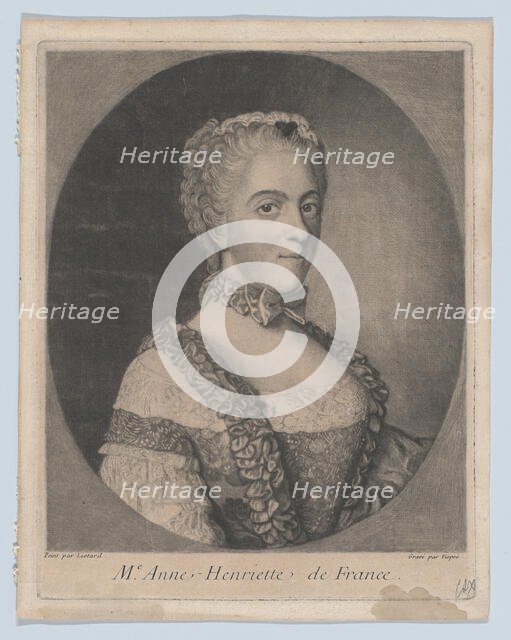 Portrait of Mme. Anne-Henriette de France, 1750. Creator: Francois Xavier Vispre.