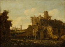 Italian Landscape with Antique Ruins, c1670-1680. Creator: Emanuel Murant.