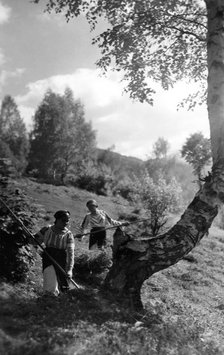 Women working at harvest time, Bistrita Valley, Moldavia, north-east Romania, c1920-c1945. Artist: Adolph Chevalier