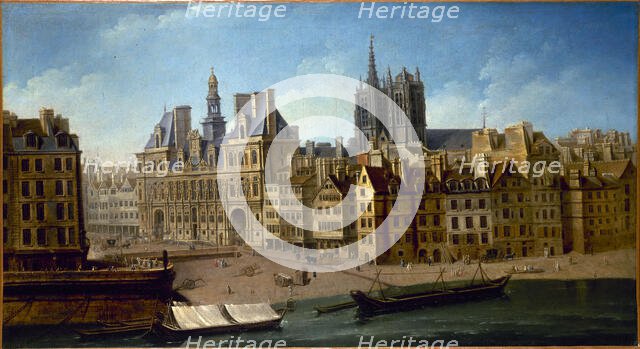 Hotel de Ville and Place de Greve (current Place de l'Hotel de Ville), 1751. Creator: Nicolas Raguenet.