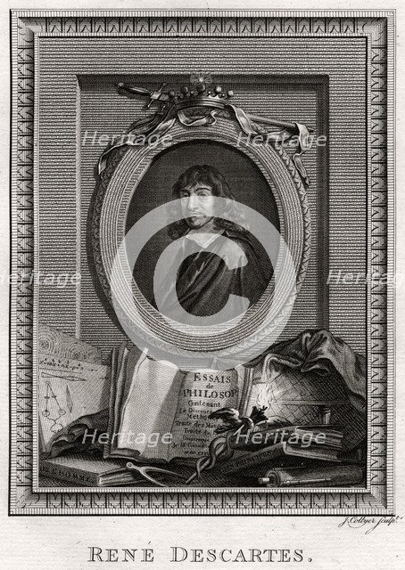 'Rene Descartes', 1775. Artist: J Collyer