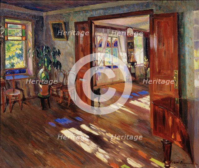 In a house, 1914. Artist: Vinogradov, Sergei Arsenyevich (1869-1938)