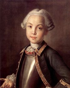 Portrait of Count Nikolai Petrovich Sheremetev as Child, 1750s. Artist: Argunov, Ivan Petrovich (1729-1802)