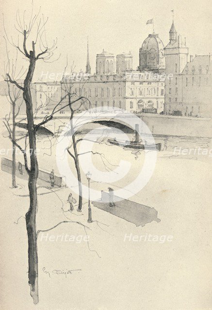 'The Pont au Change', 1915. Artist: Eugene Bejot.