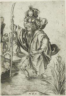 St. Christopher, c. 1475. Creator: Martin Schongauer.