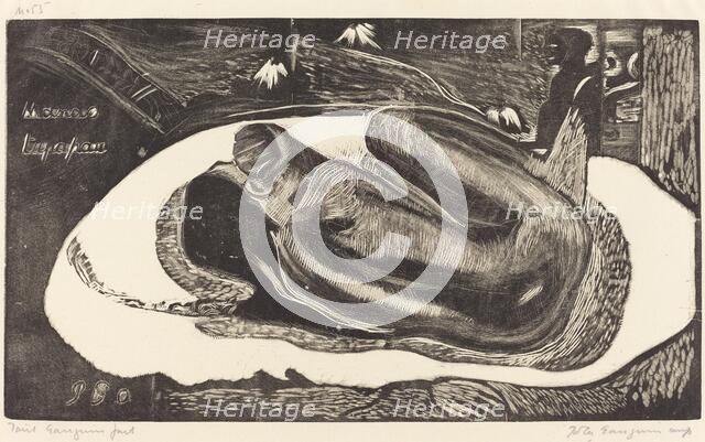 Manoa Tupapau (She is Haunted by a Spirit), 1894/1895. Creator: Paul Gauguin.