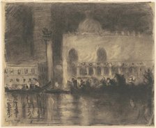 Memory of Venice: the Palazzo Ducale and the Piazzetta, c. 1900-1920. Creator: Eugene Laurent Vail.