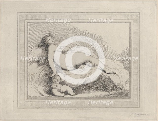 Sleeping Venus and Love, 1799., 1799. Creator: Thomas Rowlandson.