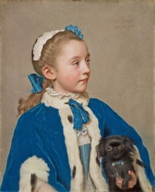 Portrait of Maria Frederike van Reede-Athlone at Seven Years of Age, 1755-1756. Creator: Jean-Etienne Liotard.