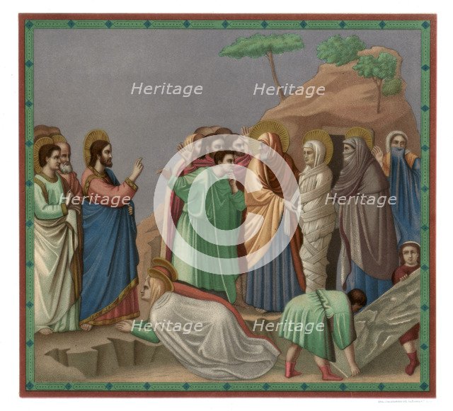 'Scenes from the Life of Christ: Raising of Lazarus', 1304-1305 (1870). Artist: Franz Kellerhoven