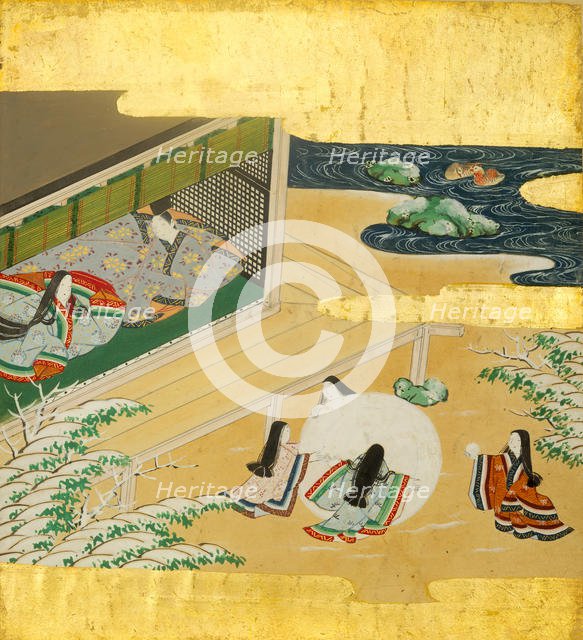 The Tale of Genji (Genji Monogatari), 17th century. Creator: Shoren'in Sonjun Shinno.