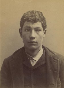 Galau. Charles. 18 ans, né à Nogent s/Marne (Seine). Charron. Cris séditieux. Anarchiste. ..., 1891. Creator: Alphonse Bertillon.