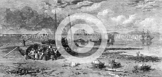 Newhaven Pier: the fishing-boats arrived, 1862. Creator: Unknown.