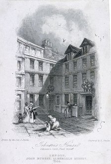 Johnson's Court, Fleet Street, London, 1835. Artist: Edward Francis Finden