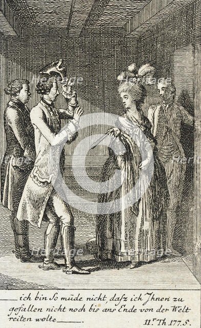 Plate 12 for J.G. Muller's 'Siegfried von Lindenberg', 1783. Creator: Daniel Nikolaus Chodowiecki.