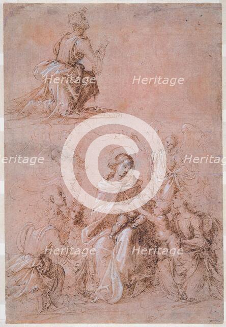 The Virgin and Child Surrounded by Saints and Angels, c. 1500. Creator: Fra Bartolomeo.