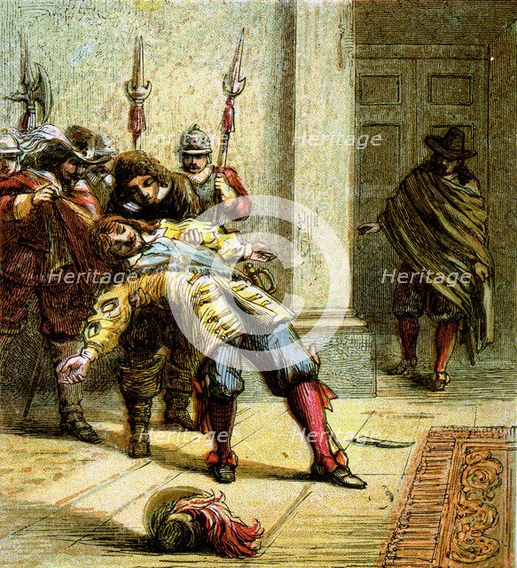 'The Murder Of Buckingham', 1628, (c1850). Artist: Unknown
