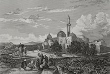 Mosque of David, Mount Zion, Jerusalem, 1840. Creator: Aubert.