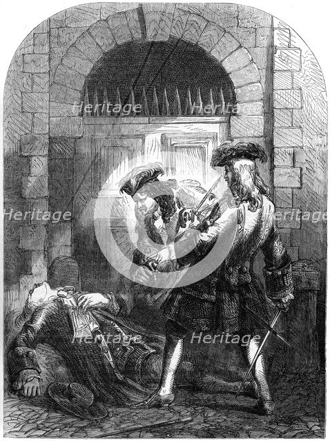 The Murder of the actor William Mountford, 1692, (19th century). Artist: Unknown