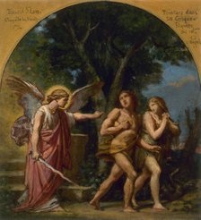Esquisse pour l'église de Saint-Leu-Saint-Gilles : Le péché originel, c.1869. Creator: Jean Louis Bezard.