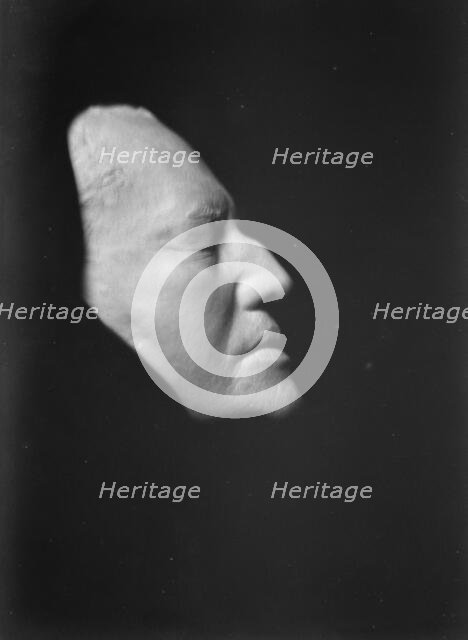 Sculpture mask of Arnold Genthe by Robert Aitken, 1900. Creator: Robert Aitken.