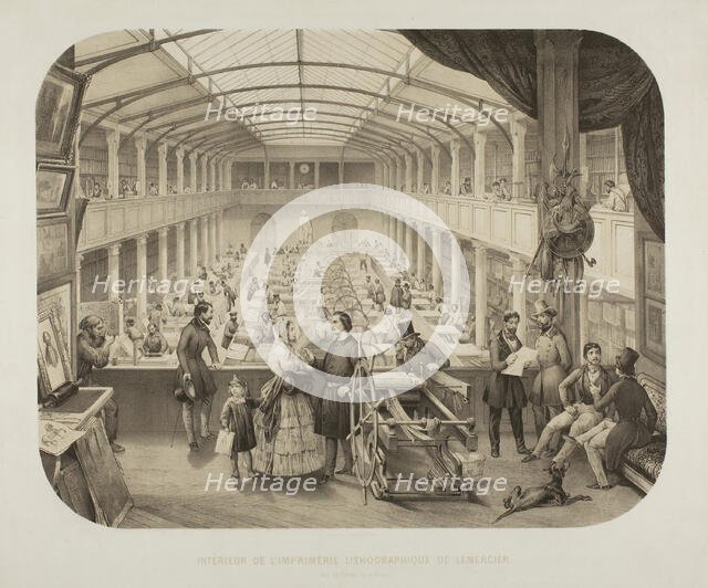 Interior of the Lemercier Lithographic Printing House, n.d. Creator: Charles Villemin.