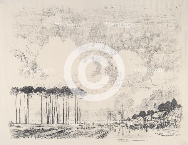 The Embarkation Camp, the Classic Grove, 1917. Creator: Joseph Pennell.