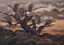 Vultures on a Tree, 1810-75. Creator: Antoine-Louis Barye.