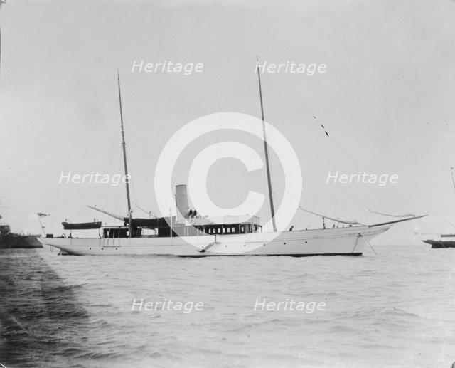 The steam yacht 'Aster'. Creator: Kirk & Sons of Cowes.