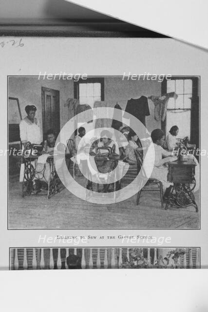 Learning to sew at the Gaudet School; [New Orleans, Louisiana], (1923?). Creator: Unknown.