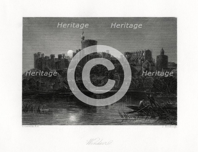 Windsor Castle, Berkshire, 19th century. Artist: J Horsburgh