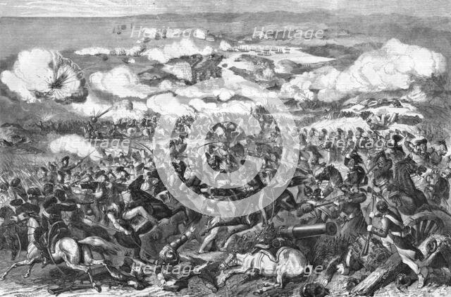 'General view of the Siege of Sebastopol: Grand Charge of the British Cavalry and Defeat..., 1854. Creator: Unknown.