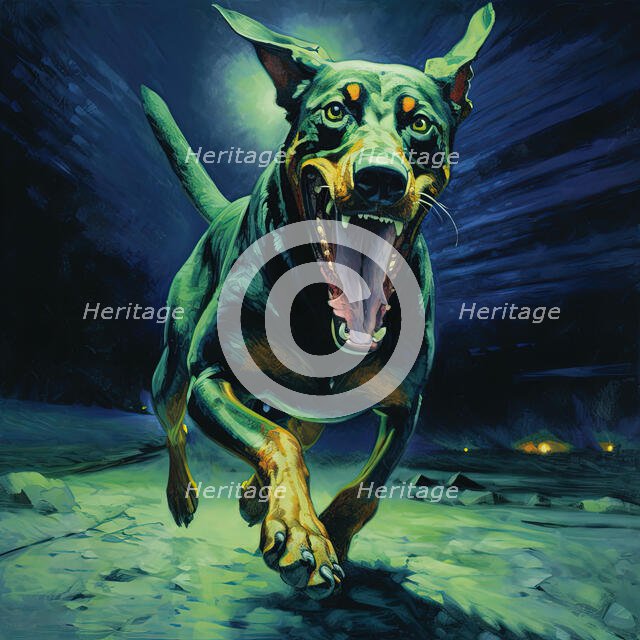 AI IMAGE - The Hound of the Baskervilles, 2023. Creator: Heritage Images.