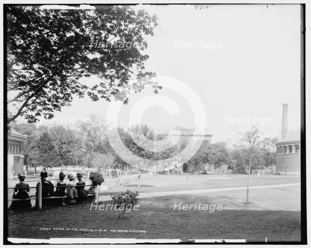 A View of the campus, U. of M., Ann Arbor, Michigan, between 1890 and 1901. Creator: Unknown.