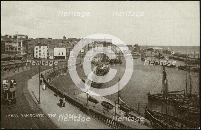 Ramsgate Harbour, Ramsgate, Thanet, Kent, c1901-c1937. Creator: John Pennycuick.