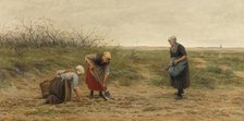 Scheveningen women digging in a potato field, 1874.  Creator: Philip Lodewijk Jacob Frederik Sadee.