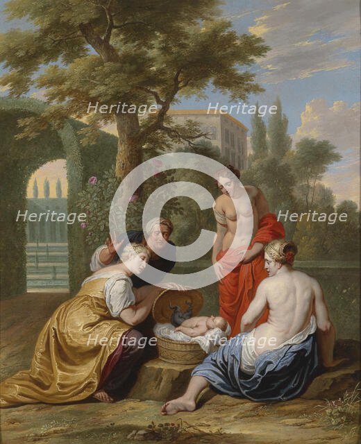 Erichthonius Discovered by the Daughters of Cecrops, c 1650. Creator: Herp, Willem van, the Elder (c. 1614-1677).