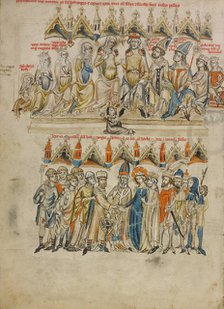 Family of Berthold IV of Merania. The Marriage of Hedwig and Heinrich, 1353. Artist: Court workshop of Duke Ludwig I of Liegnitz (active 1350-1398)