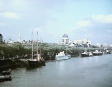 River Thames and the Embankment, c1955. Creator: Arthur Charles Kirby Ware.