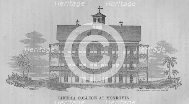 Liberia College at Monrovia., 1863. Creator: Richer Russell.