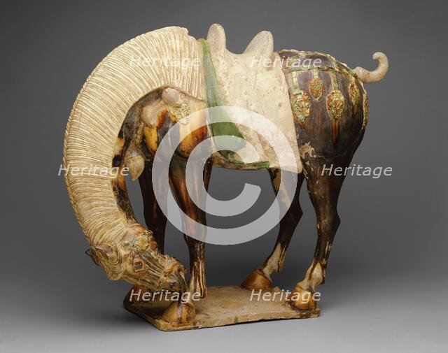 Horse (Tomb Figure), Tang dynasty (618-907), first half of 8th century, with restored head and neck. Creator: Unknown.