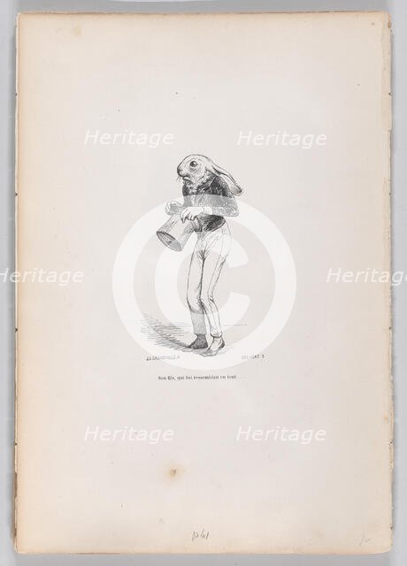 His son, who looked like him in every way ... from Scenes from the Private and Publ..., ca. 1837-47. Creator: Louis-Henri Brevière.