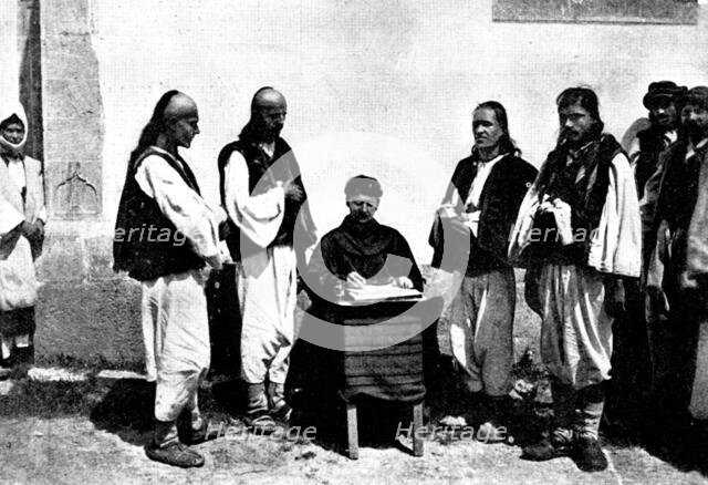 Ten Days in Bosnia: a group of Bosnian peasantry, 1895. Creator: Unknown.