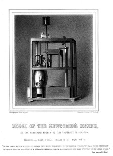 Model of a Newcomen steam engine, 1856. Artist: Unknown