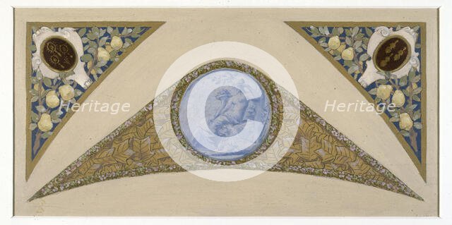 Sketch for the 'festival staircase' at the Hotel de Ville in Paris: Virgo, between 1888 and 1898. Creator: Luc Olivier Merson.