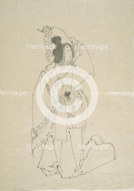 Preparatory Sketches for Prints (set of 5) (image 3 of 4), Late 19th century. Creator: Tsukioka Yoshitoshi.