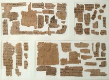 Papyri Fragments, Coptic, 7th century. Creator: Unknown.