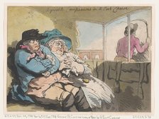 A Comfortable Nap in a Post Chaise, December 29, 1788., December 29, 1788. Creator: Thomas Rowlandson.
