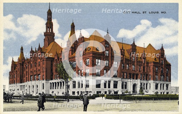 City Hall, St Louis, Missouri, USA, 1915. Artist: Unknown